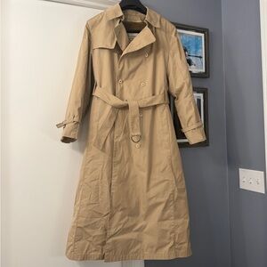 London Fog Tan Double-Breasted Trench Coat